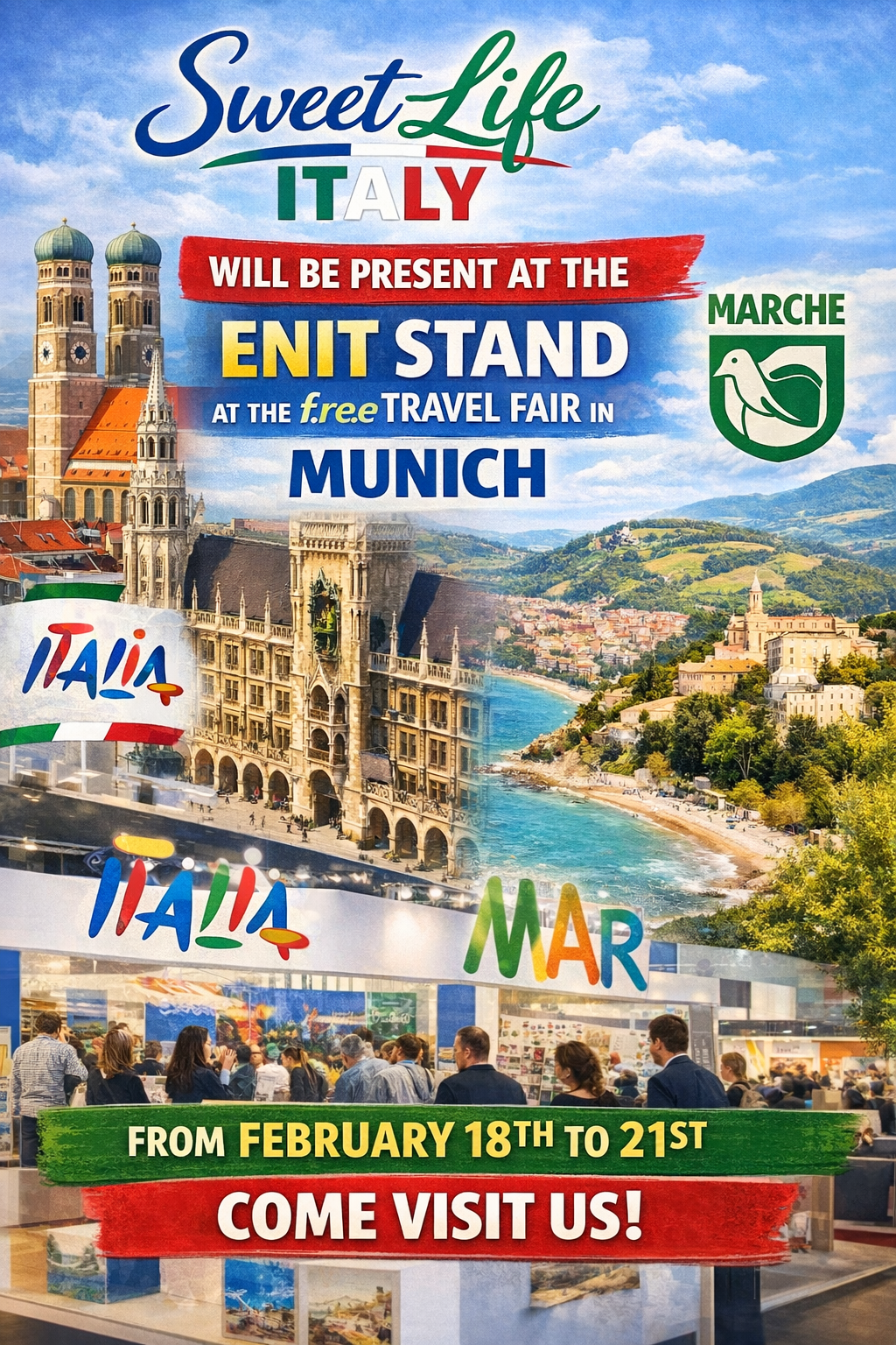 Sweet Life Italy at the FREE Munich Travel Fair 2026: Meet Us Now at Hall A4 – ITALY Stand