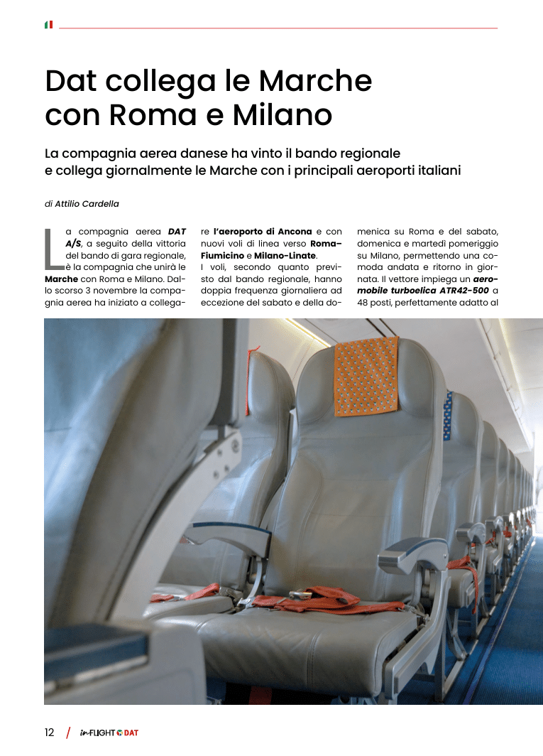 Voli DAT e turismo nelle Marche