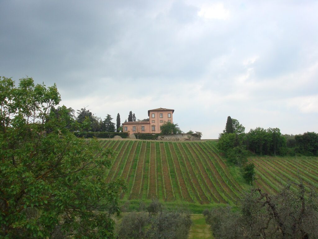 Villa among vineyards in Chianti, Tuscany