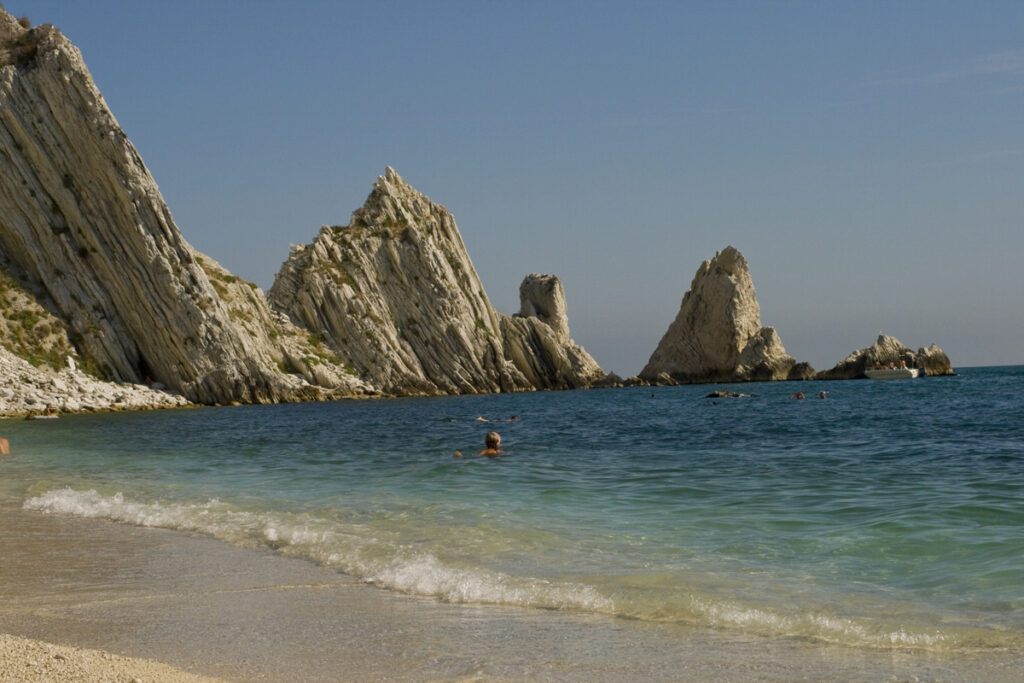 The Due Sorelle rocks near Sirolo on the Conero Riviera