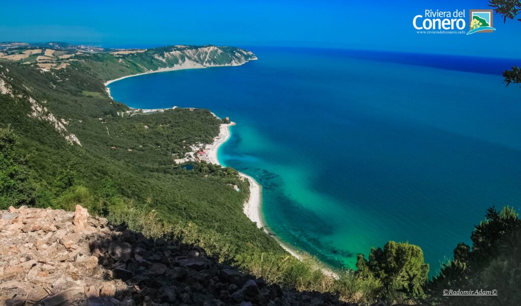 Portonovo bay seen from Monte Conero, Conero Riviera, Marche