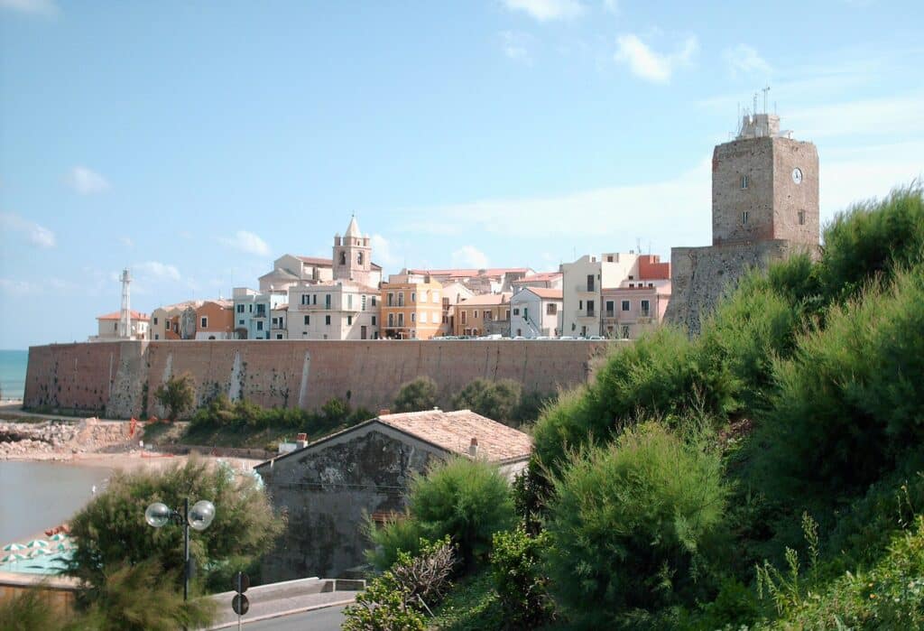 Old town of Termoli seen from the sea, Molise